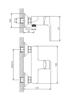 Смеситель для душа Koller Pool Stream ST0450